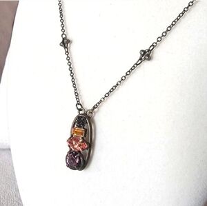 Sorrelli Amber And Bronze Necklace with Elegant Pendant